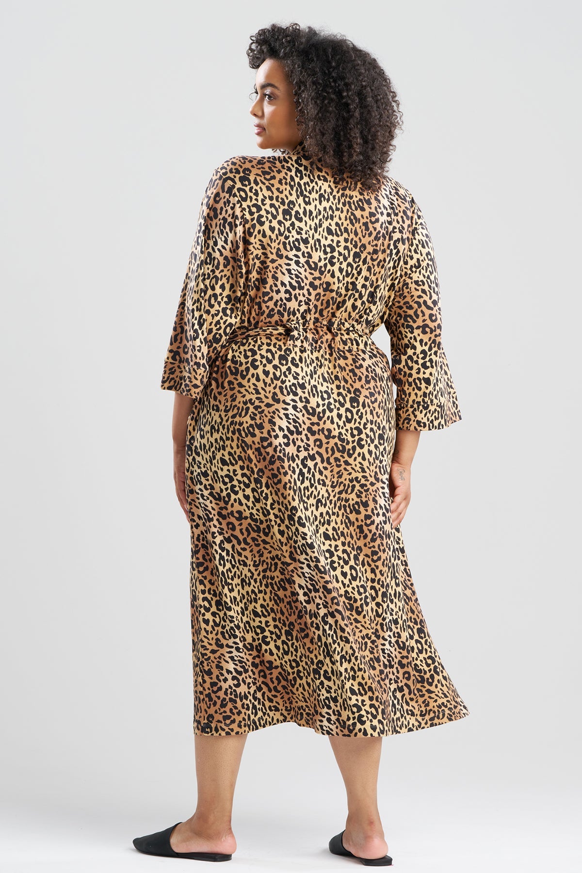 Exotic Animal Cozy Knit Robe Natural