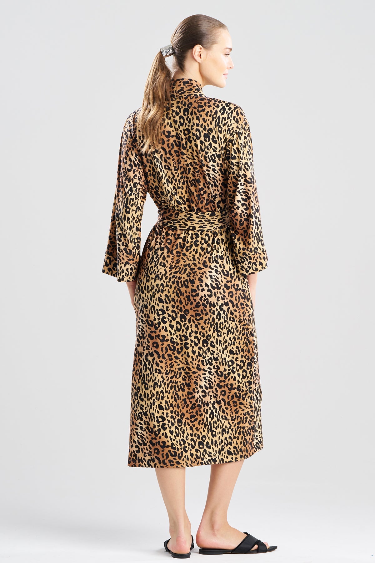 Exotic Animal Cozy Knit Robe Natural
