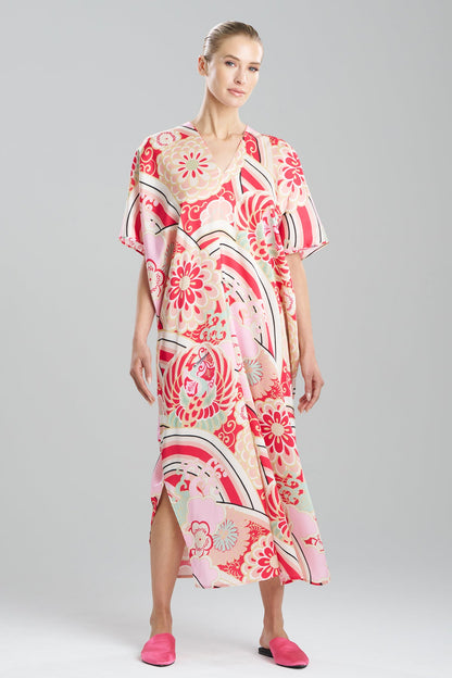 Medallion V-Neck Caftan Pink