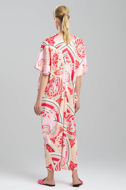 Medallion V-Neck Caftan Pink