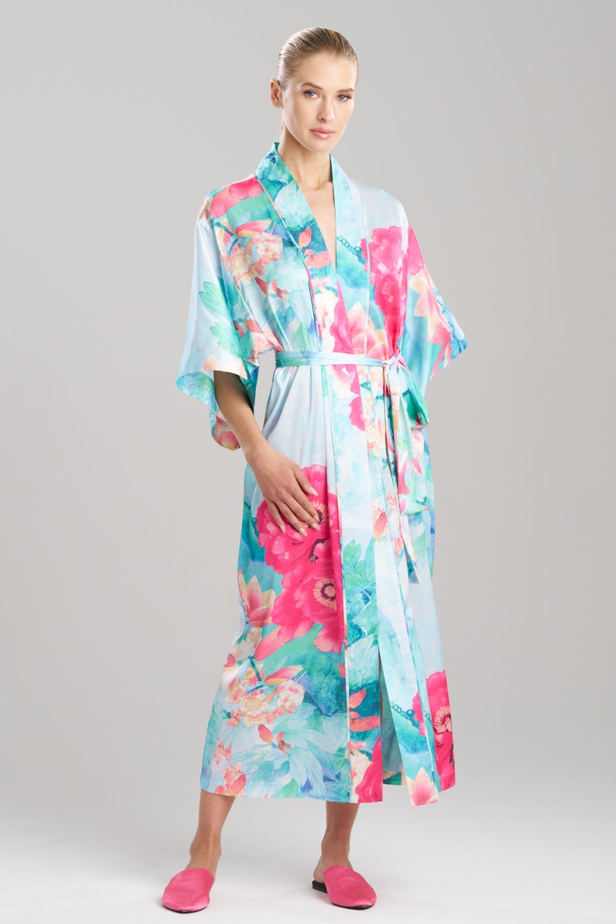 Floral Garden Robe Blue Multi