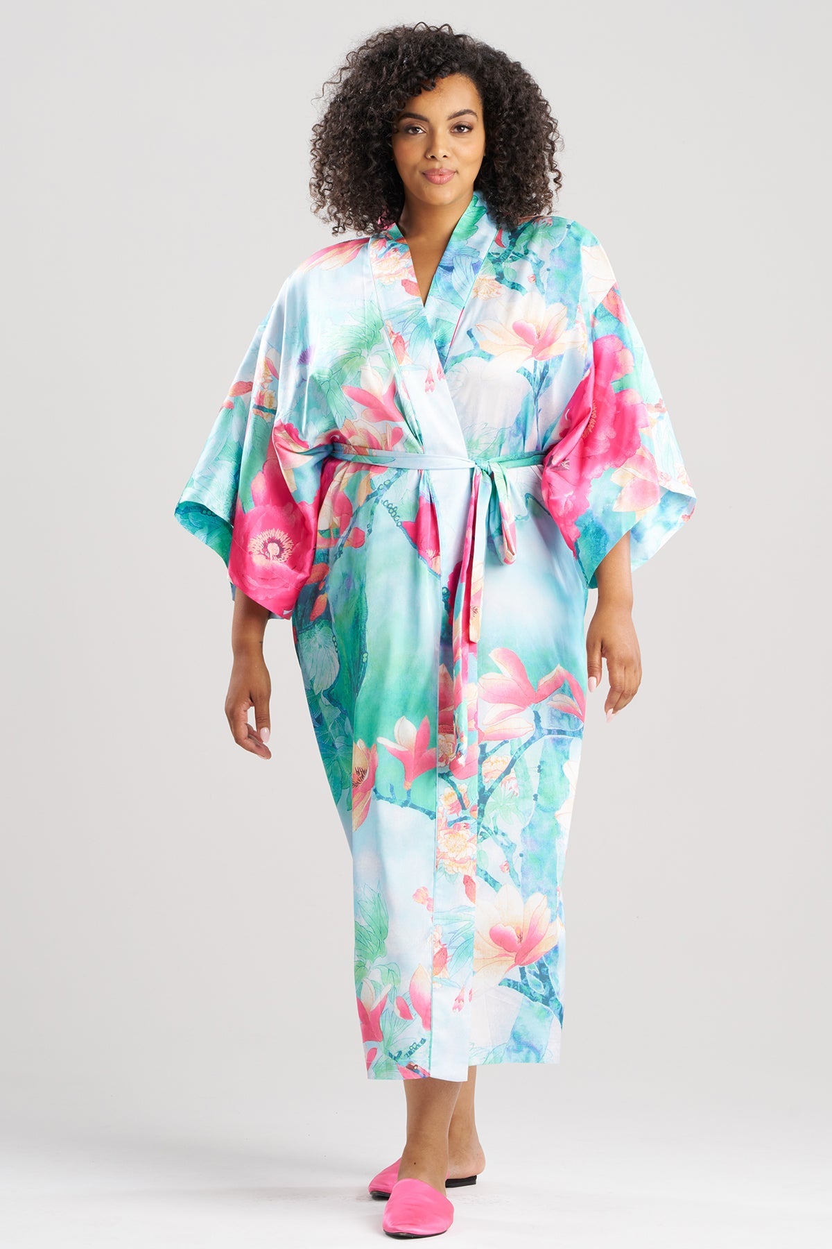 Floral Garden Robe Blue Multi