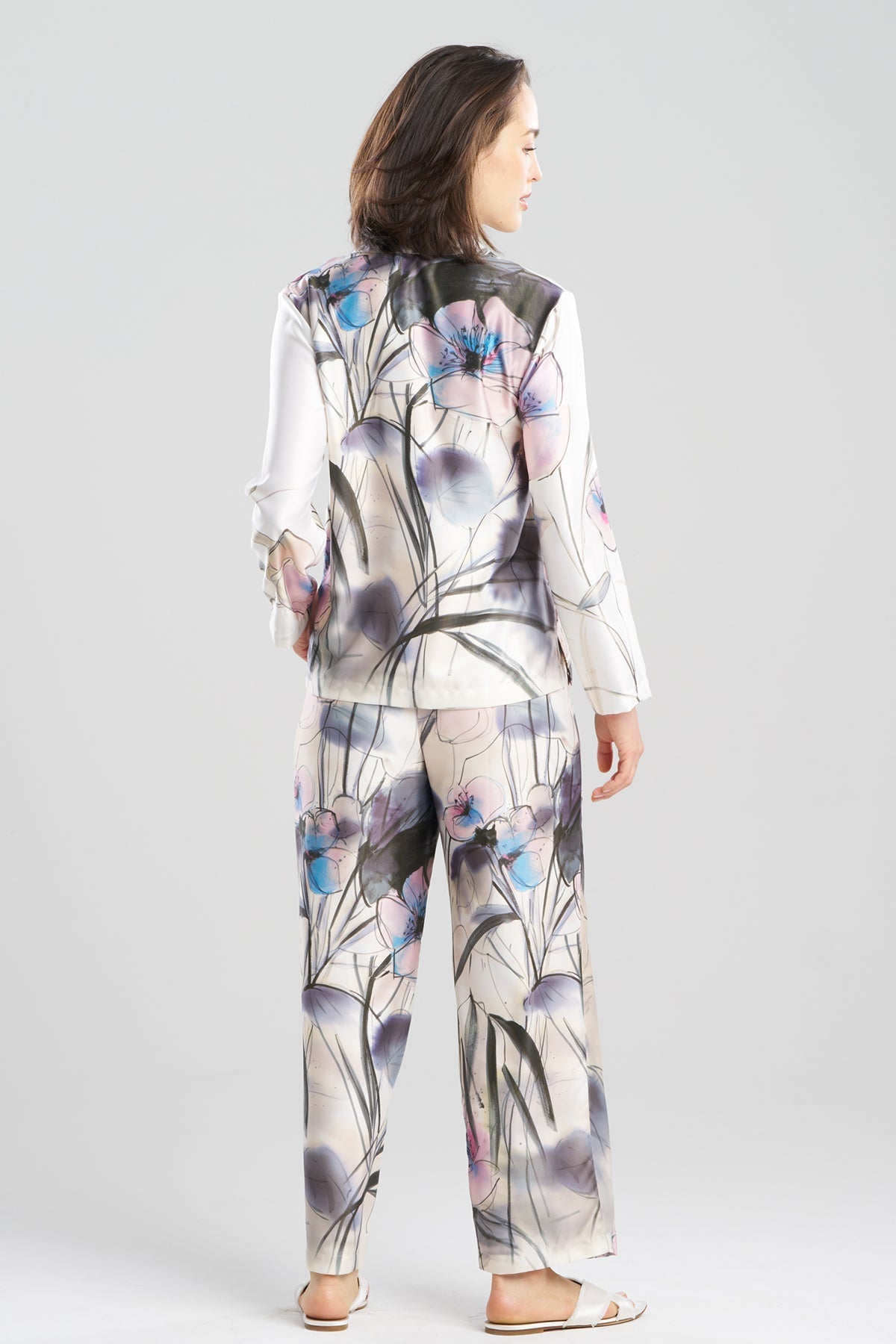 Hiyaku Printed Charmeuse Notch PJ Multi