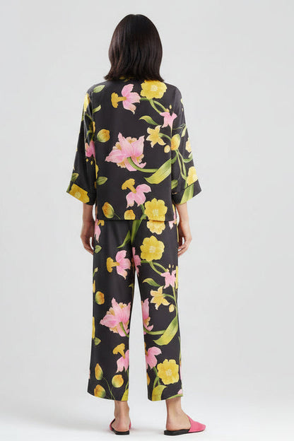 Solene Matte Charmeuse PJ Set Black Multi