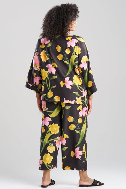 Solene Matte Charmeuse PJ Set Black Multi