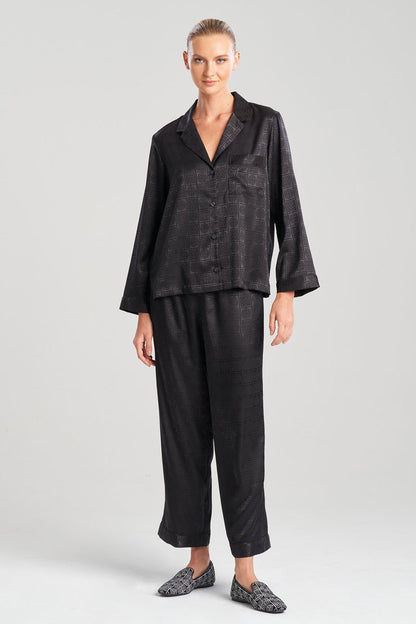 Buy Infinity Jacquard PJ in Black Online Black