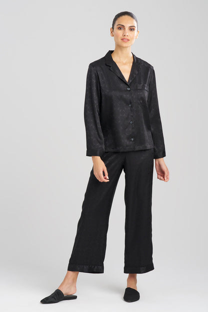 Buy Infinity Jacquard PJ in Black Online Black
