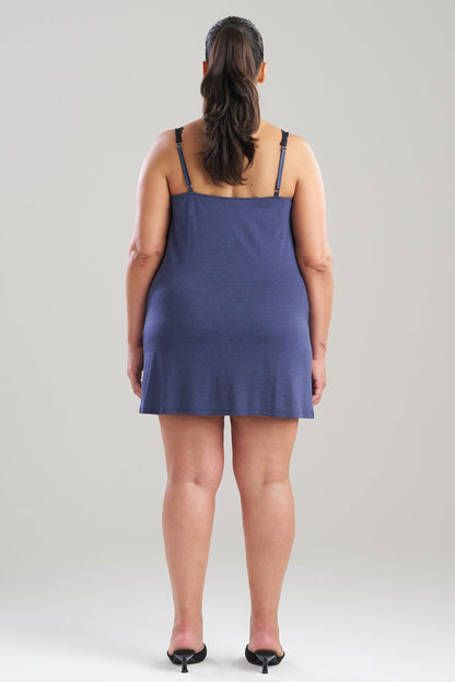 Luxe Shangri-La TENCEL™ V-Neck Chemise Heather Night Blue