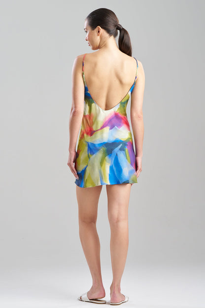 Kumo Printed Stretch Satin Chemise Kumo Multi