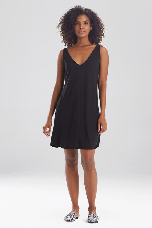 Buy Shangri-La TENCEL™ V-Neck Chemise in Black Online Black
