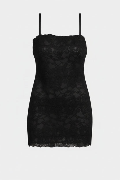 Buy Peony Allover Lace Chemise in Black Online Black