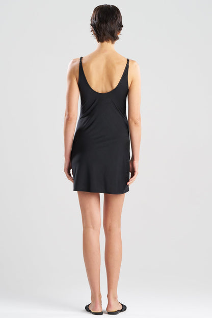 Gisele Mesh Applique Chemise Black