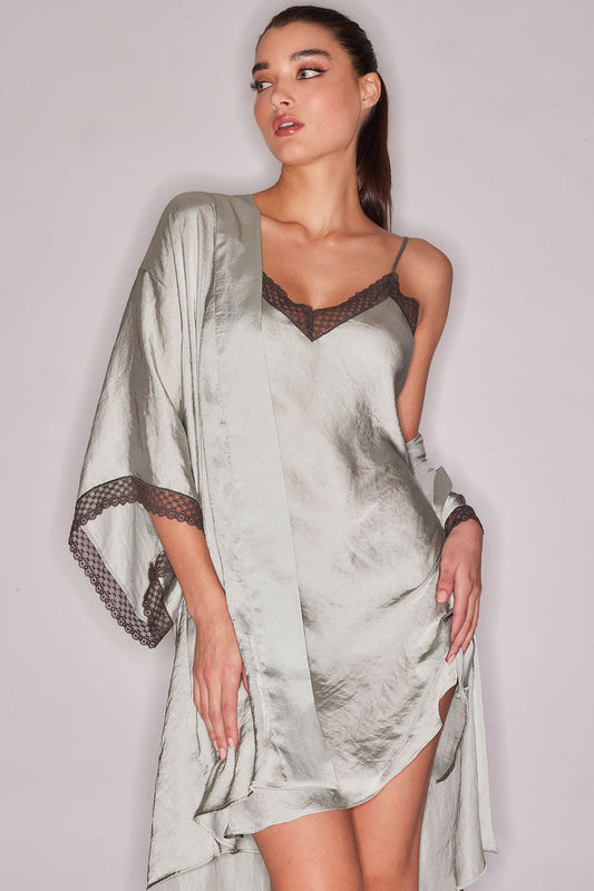 Buy Ashley Icon Lace Chemise in Celadon Online Celadon