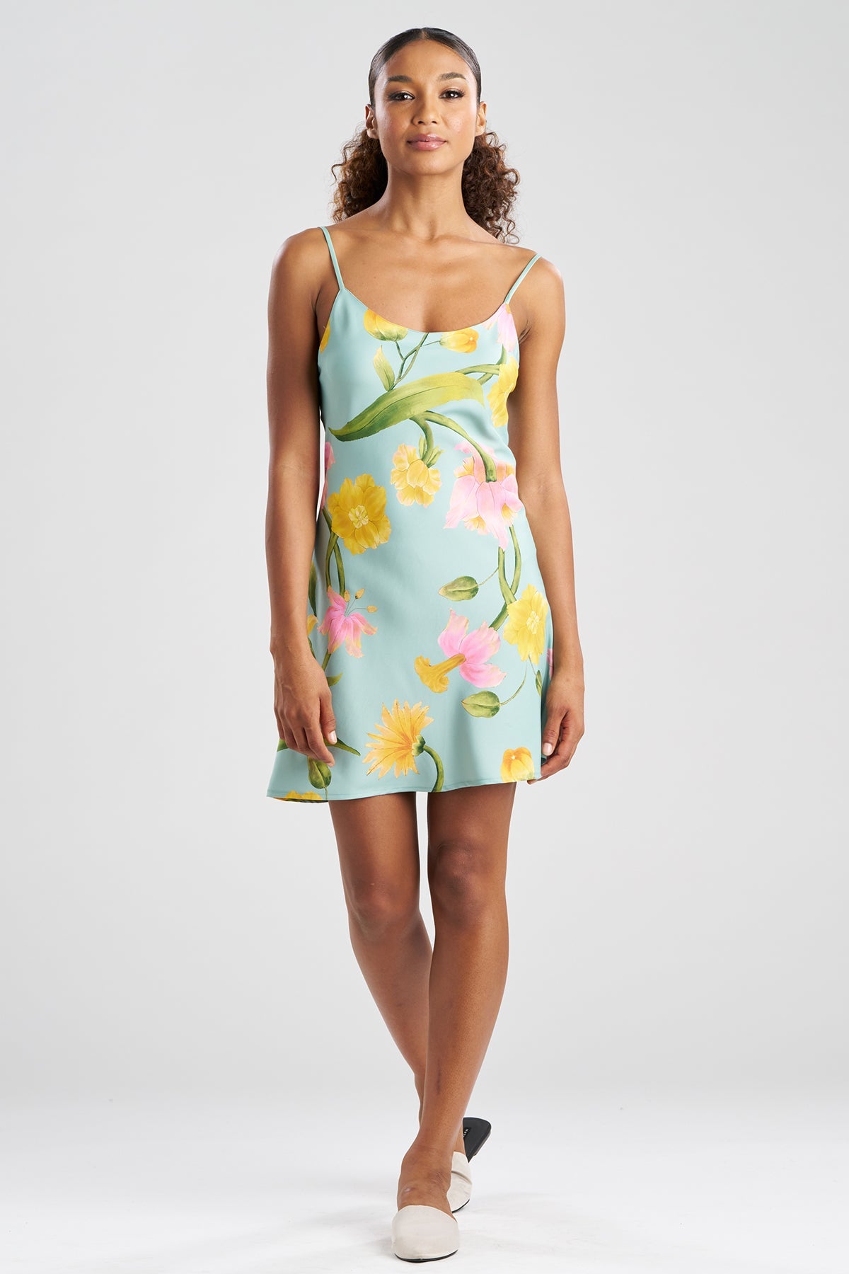 Solene Matte Charmeuse Chemise Multi