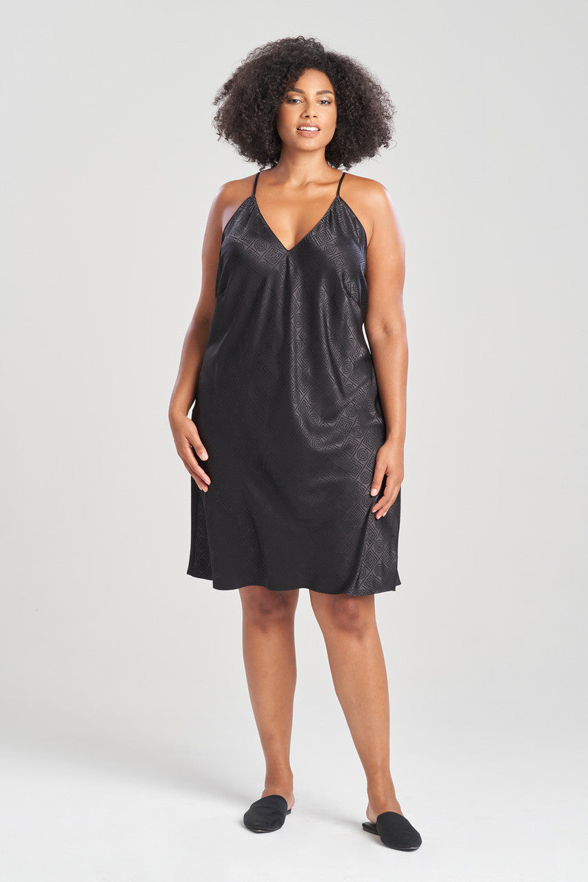 Buy Infinity Jacquard Slip in Black Online Black