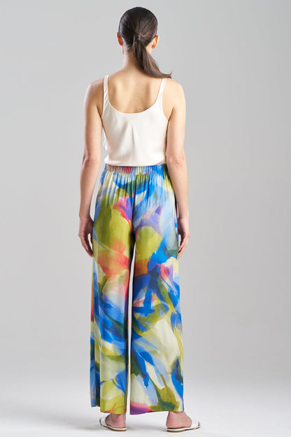 Kumo Printed Stretch Satin Wide Leg Pants Kumo Multi