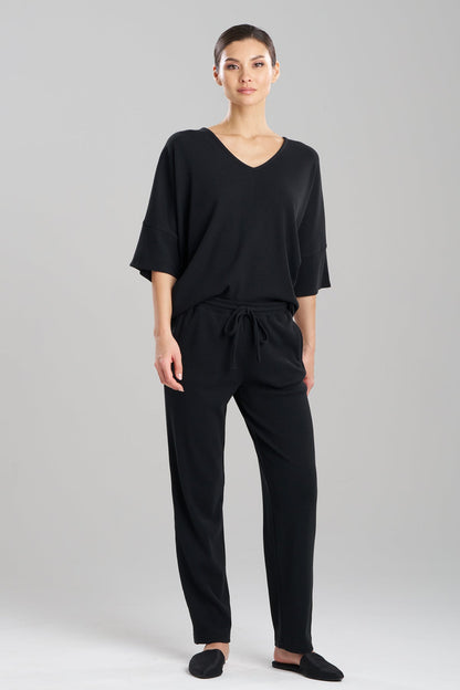 Tranquility Waffle Tapered Pants Black