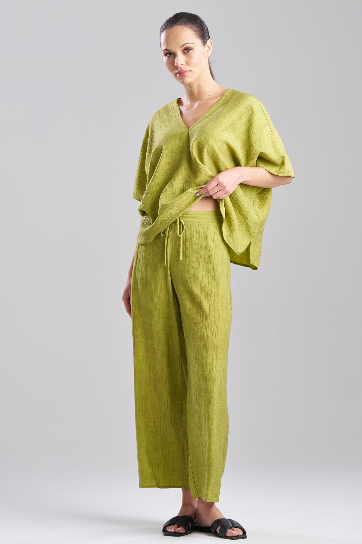 Terra Foil Crinkle Pants Olive