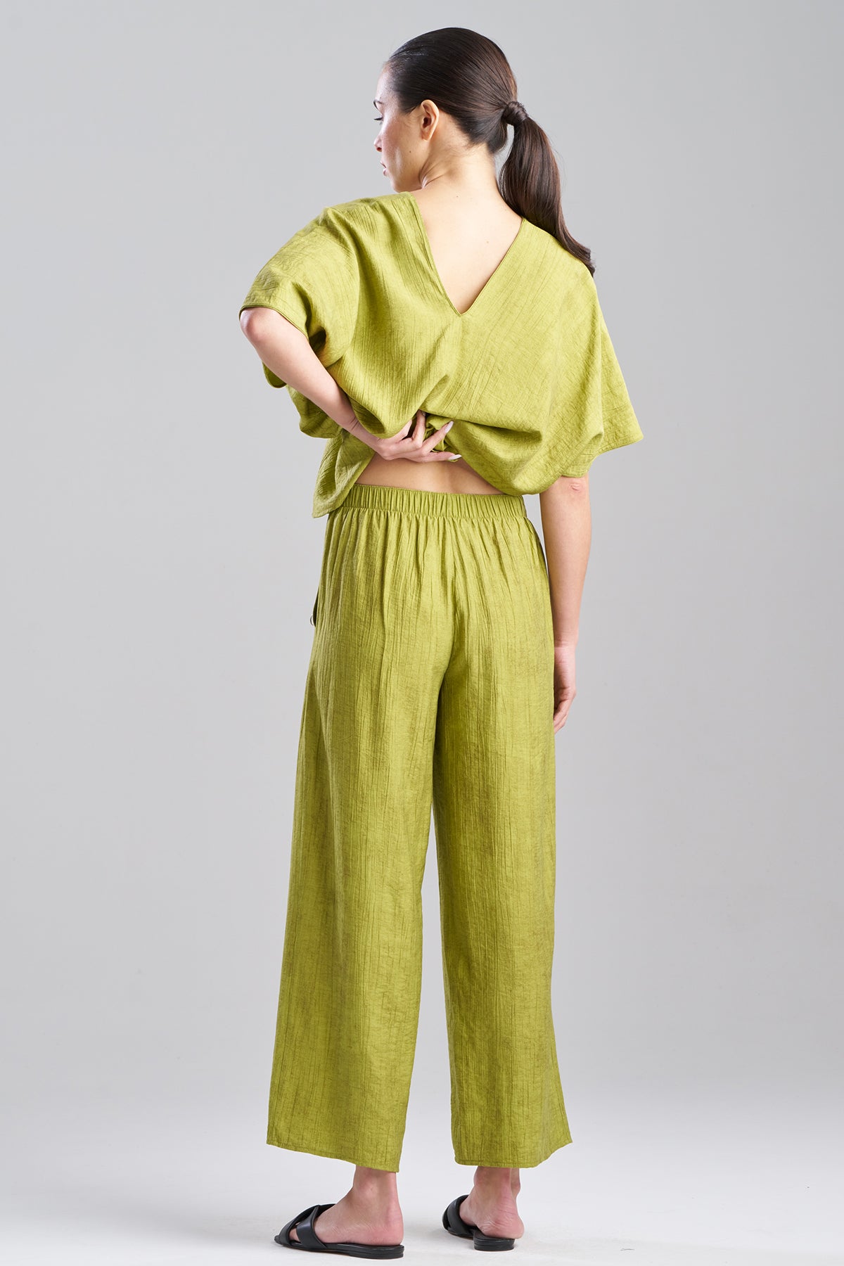 Terra Foil Crinkle Pants Olive