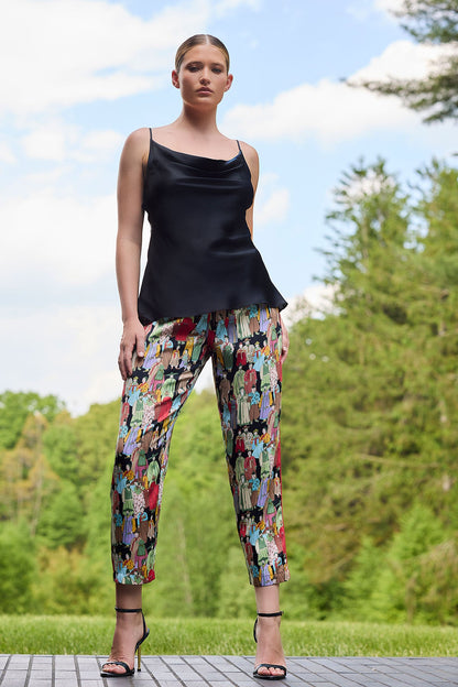 Buy Dynasty Cropped Pants in Black Online Black