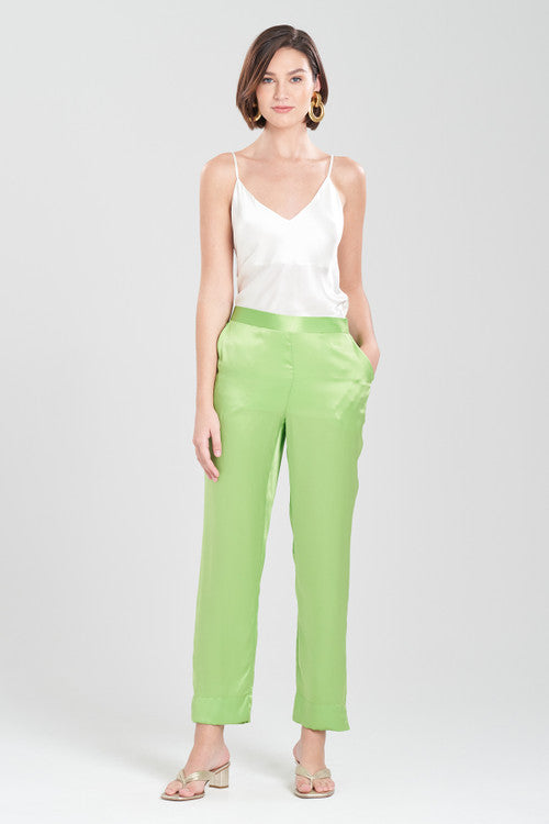 Buy Key Essentials Silk Straight Leg Pants in Limon Online Limon