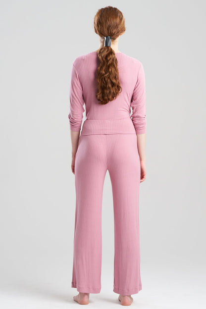 Skye Rib Ease Pants Tea Pink