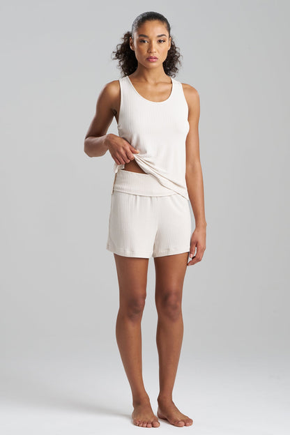 Skye Rib Ease Shorts Ecru