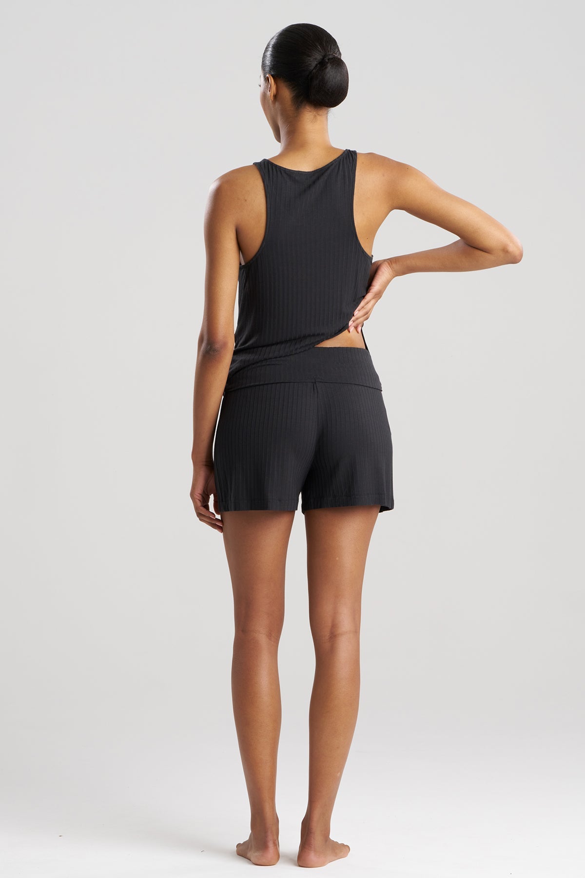 Skye Rib Ease Shorts Black
