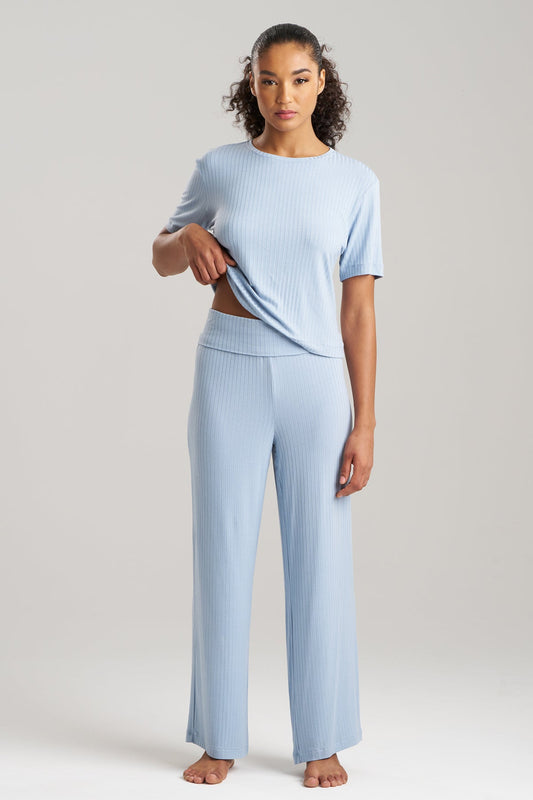Skye Rib Ease Pants Blue Sky
