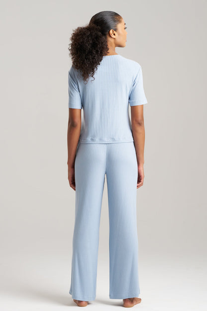 Skye Rib Ease Pants Blue Sky