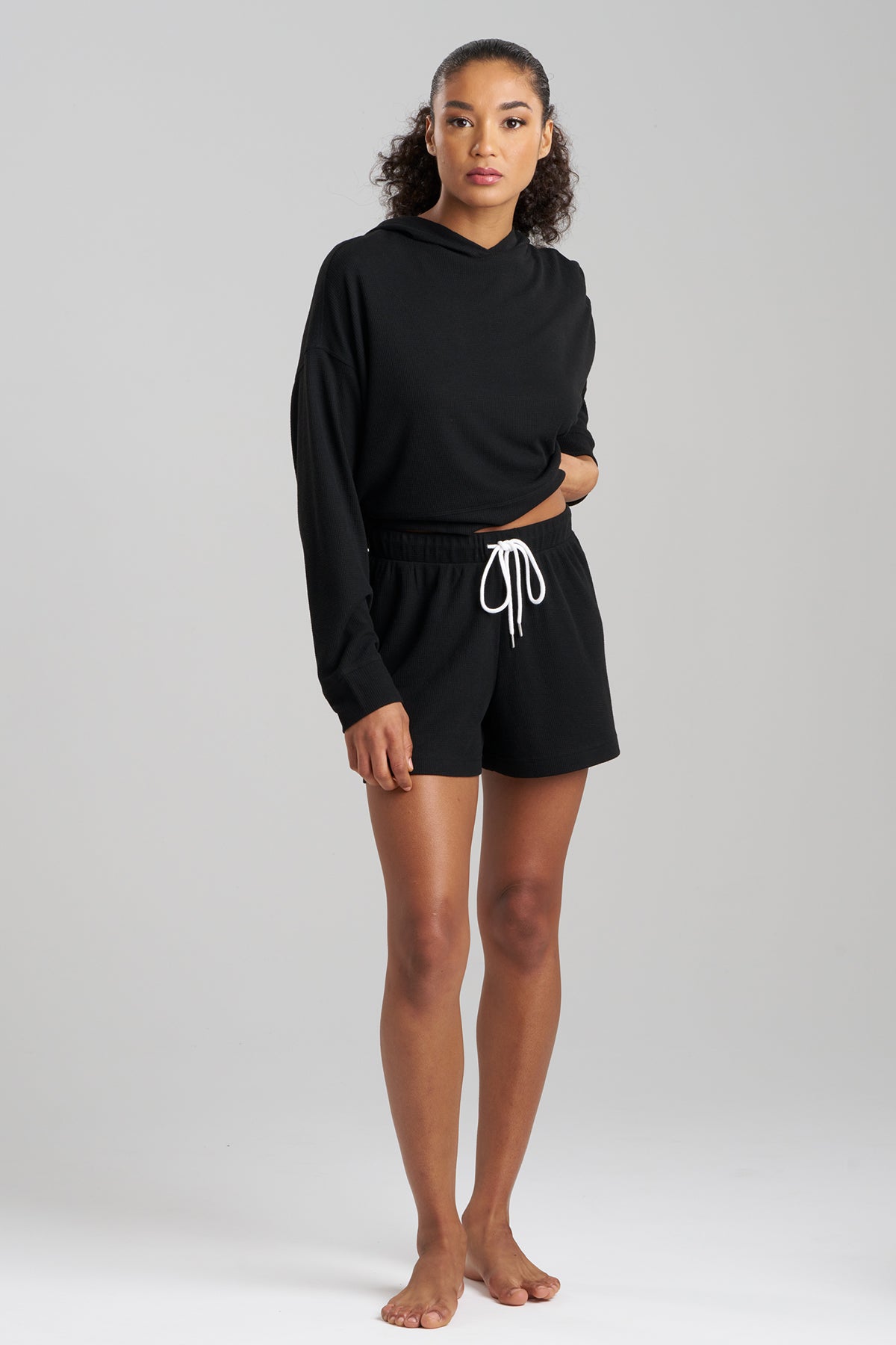 Mila Waffle Everywhere Shorts Black