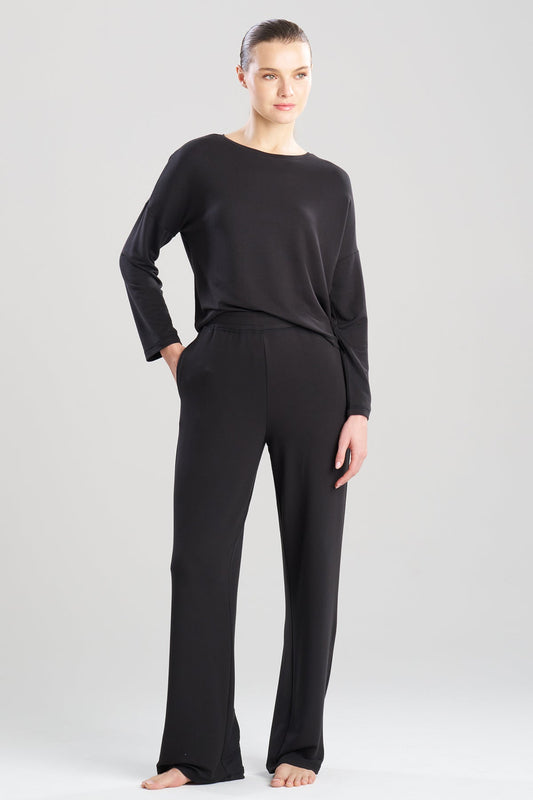 Kaia Terry Everywhere Straight Leg Pants Black