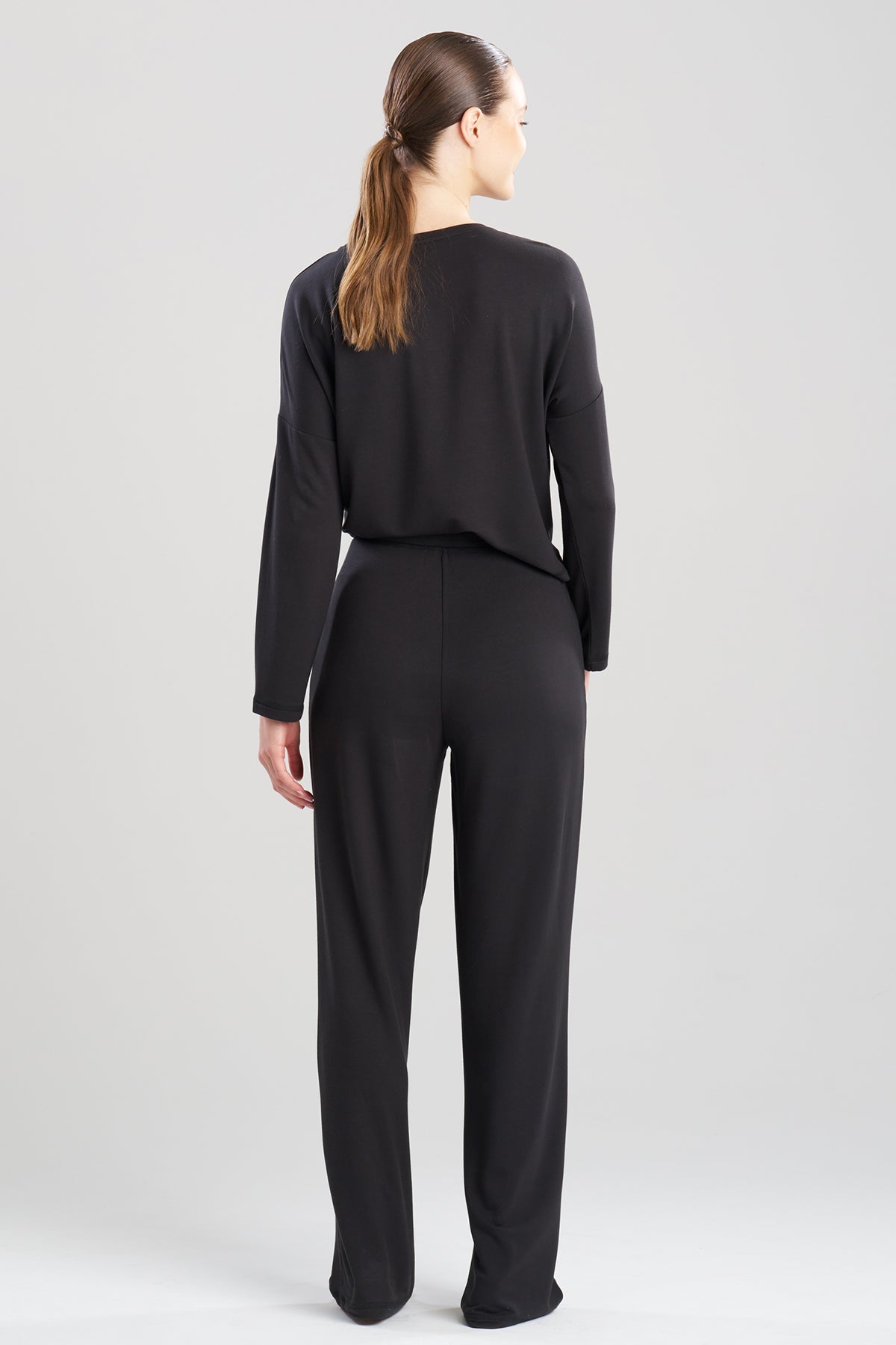 Kaia Terry Everywhere Straight Leg Pants Black