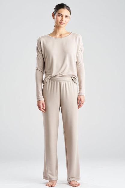 Kaia Terry Everywhere Straight Leg Pants Amaretto