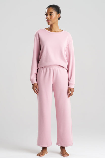 Nova Cozy Brushed Knit Everywhere Straight Leg Pants Rose Quartz
