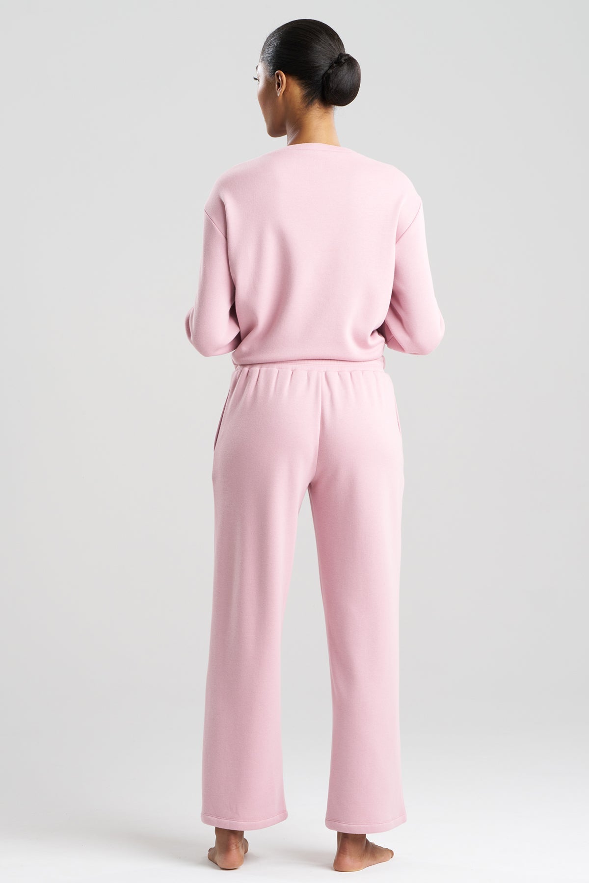 Nova Cozy Brushed Knit Everywhere Straight Leg Pants Rose Quartz
