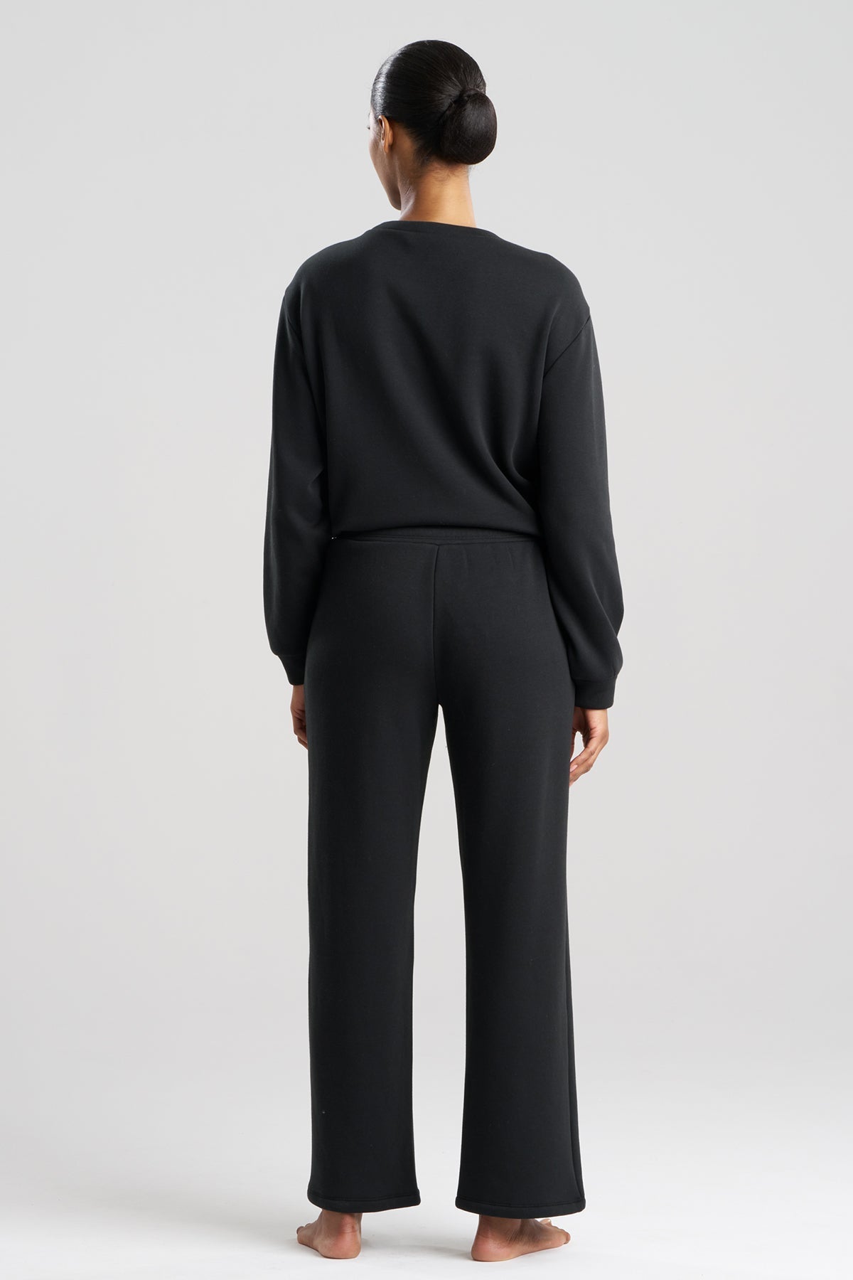 Nova Cozy Brushed Knit Everywhere Straight Leg Pants Black