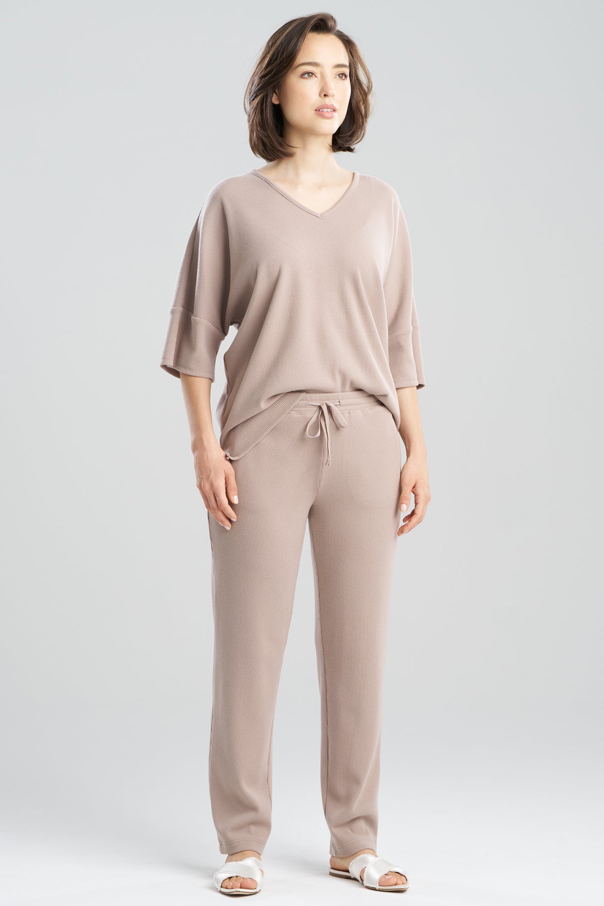 Tranquility Waffle Tapered Pants Mink