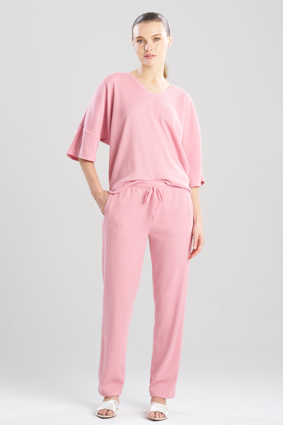 Tranquility Waffle Tapered Pants Rose