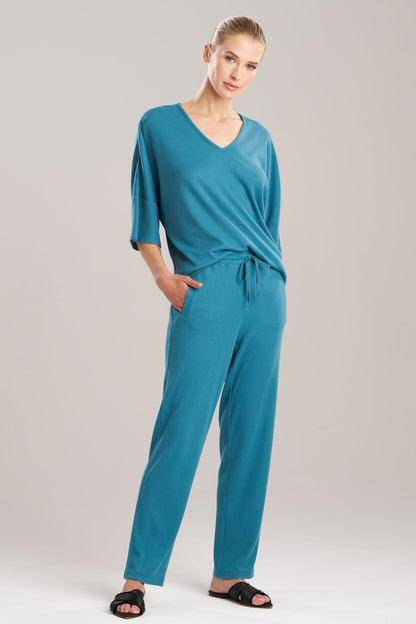 Tranquility Waffle Tapered Pants Peacock Blue