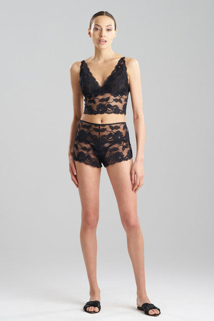 Buy Imagine Allover Lace Boyshorts in Black Online Black