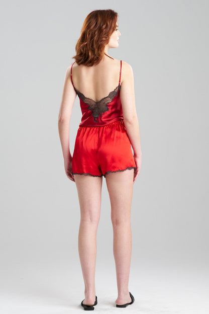 Buy Lolita Lace Silk Shorts in Scarlet/Ash Black Online Scarlet/Ash Black