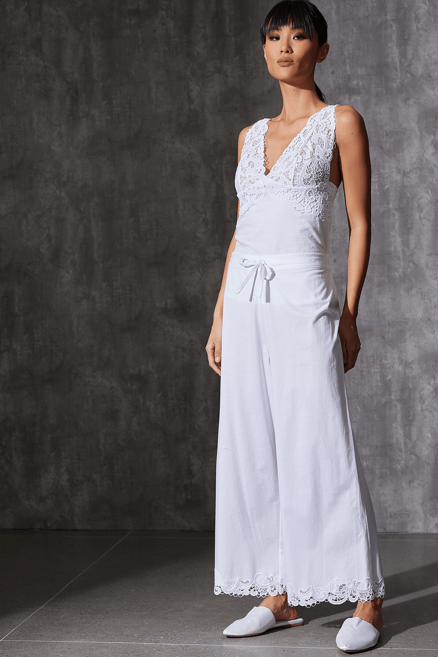 Buy Bliss Harmony Lace V-Neck Cami in White Online White