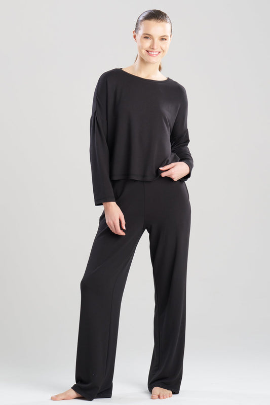 Kaia Terry Destination Long Sleeve Top Black