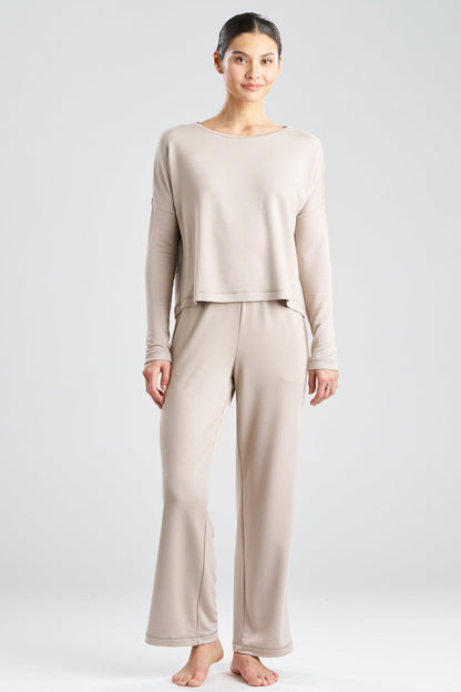 Kaia Terry Destination Long Sleeve Top Amaretto