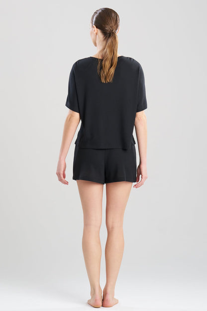 Mila Waffle Everywhere Wedge Top Black