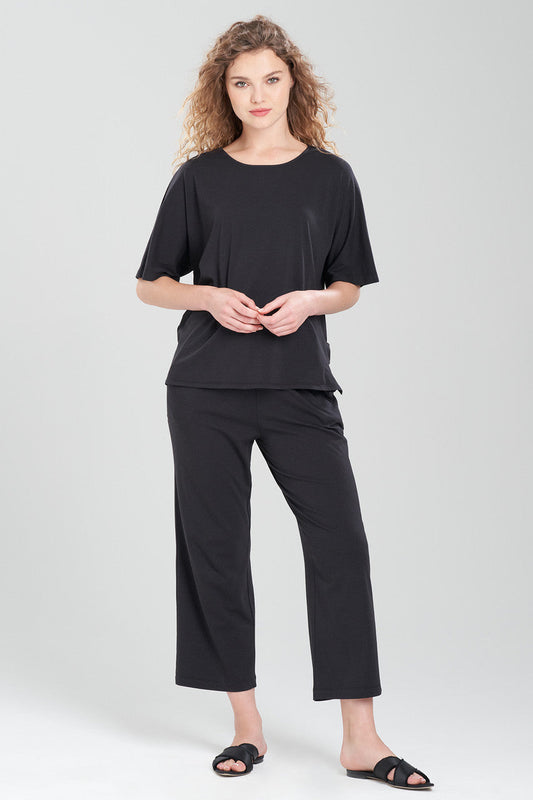 Buy Ease Short Sleeve Top in Black Online Black