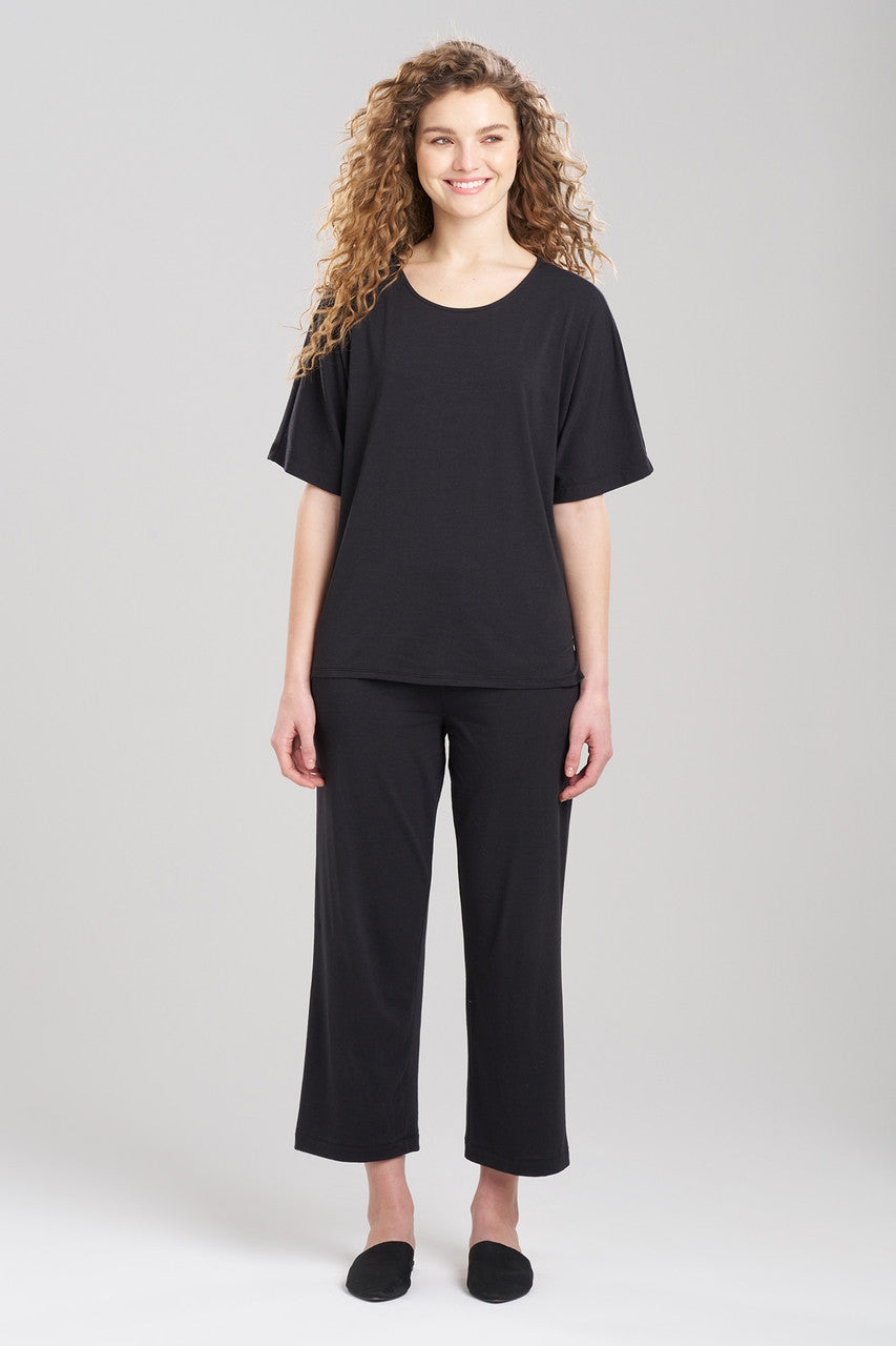 Buy Ease Boat Neck Top in Black Online Black