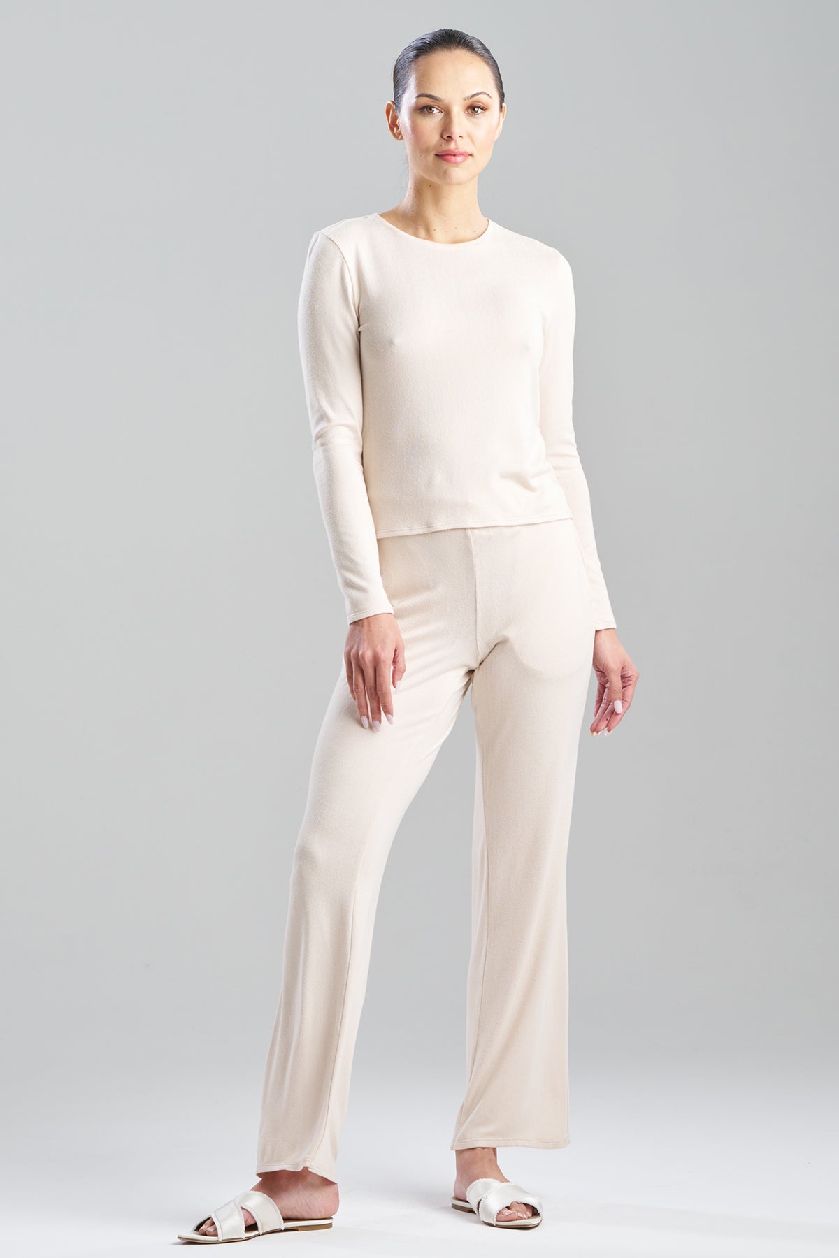 Bliss Essentials Long Sleeve PJ Set Wheat