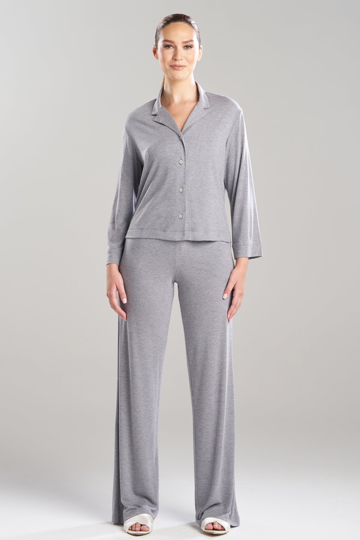 Shangri-La TENCEL™ Notch PJ Set Light Heather Grey